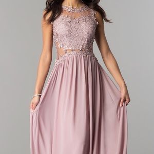 Floor Length Prom Dress with Lace